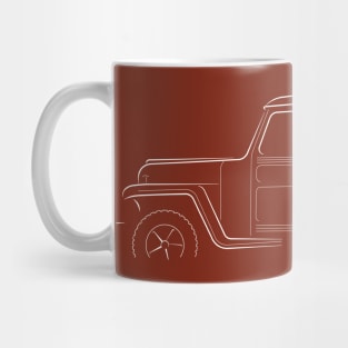 Willys Overland - profile stencil, white Mug